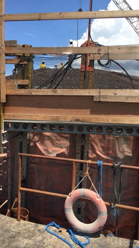 Port and pier infrastructure, steel construction